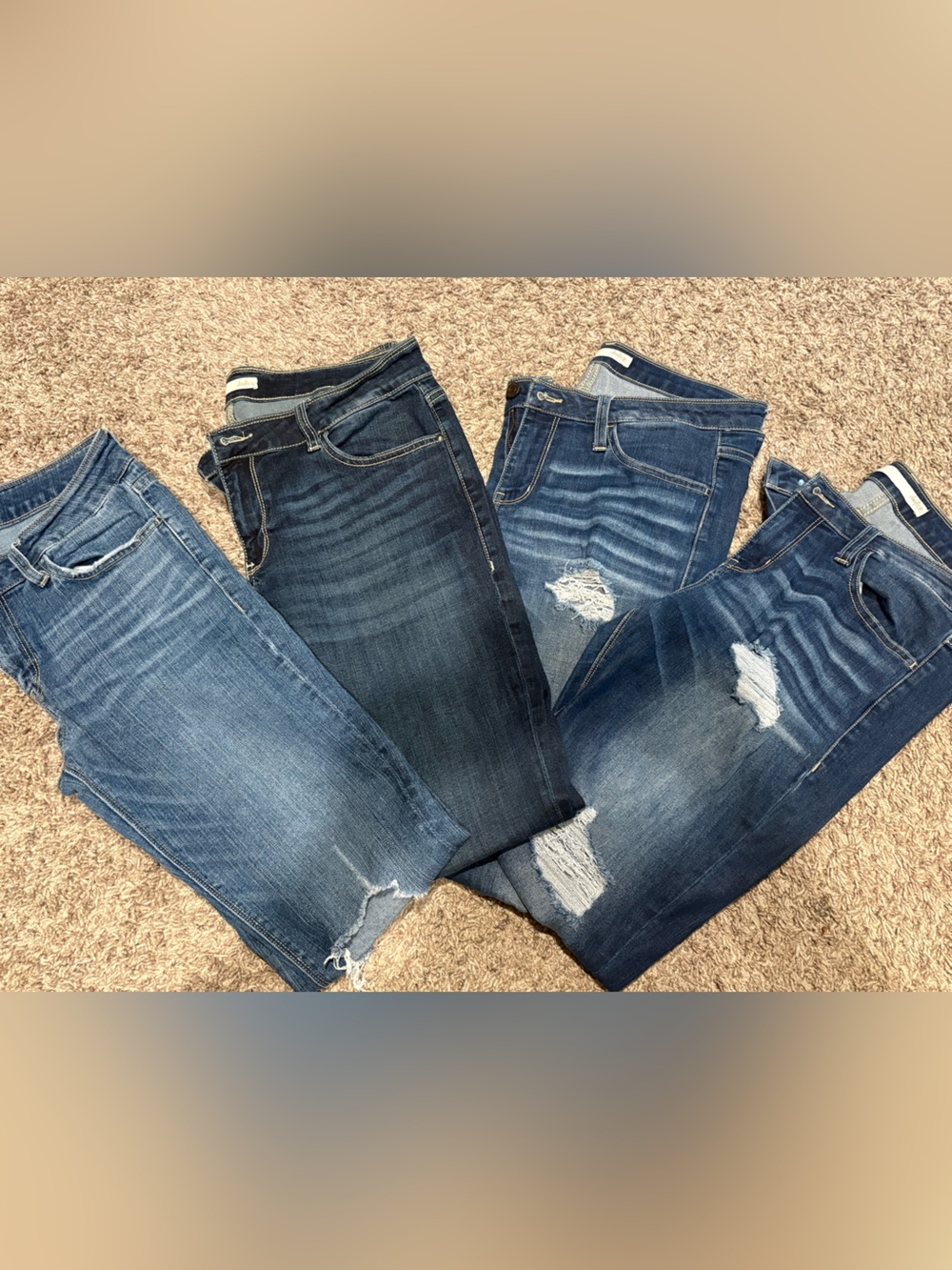 🎉DAYTRIP BUNDLE🎉Virgo Slim Jeans in Dark Blue with Gold Stitching